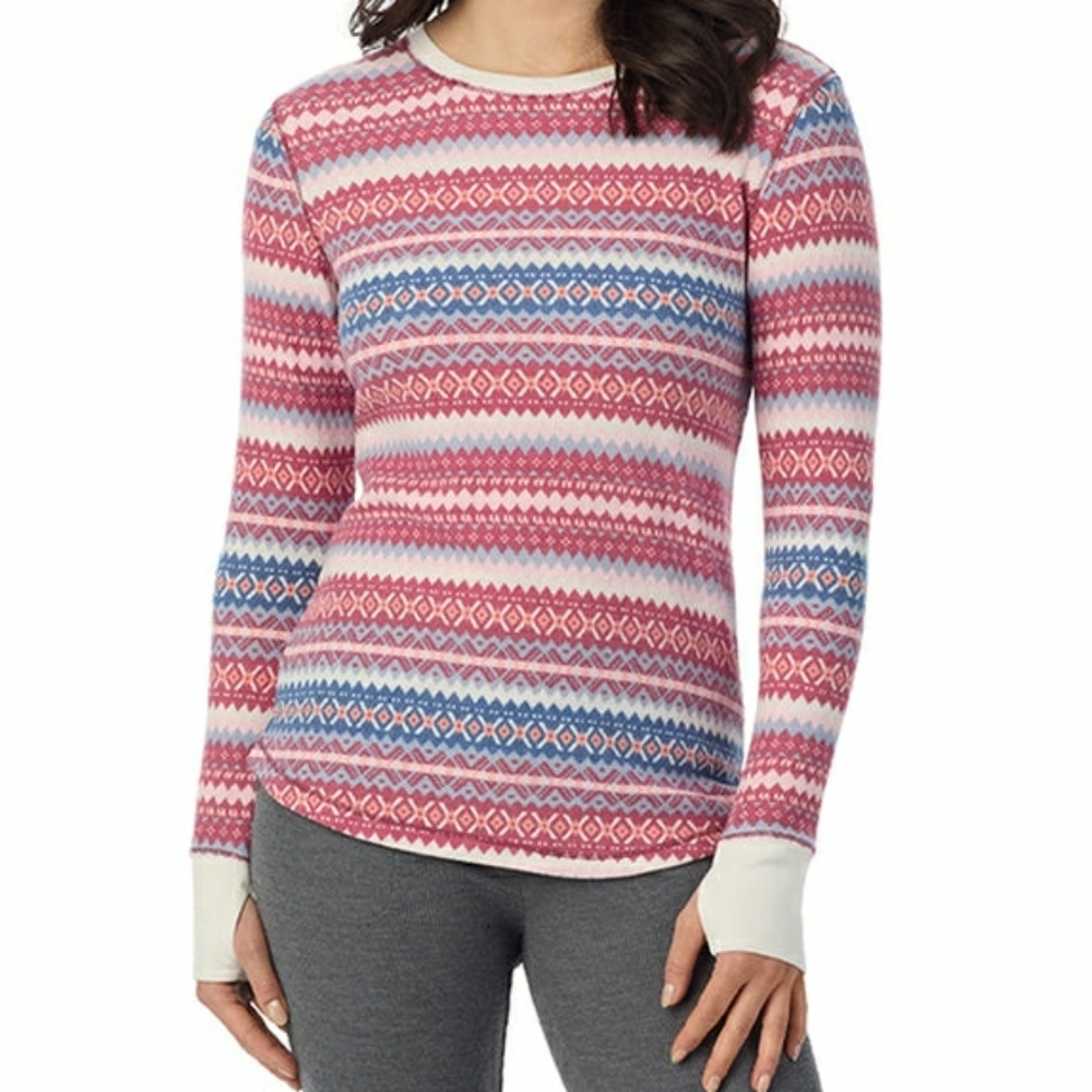 Cuddl Duds Thermal Long Sleeve Crew Top Size L
